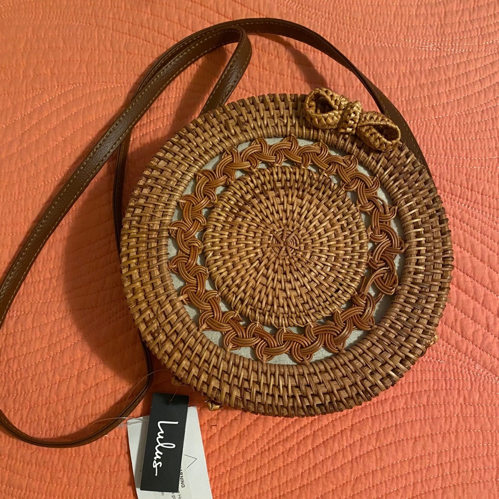 Brand new Rattan round purse